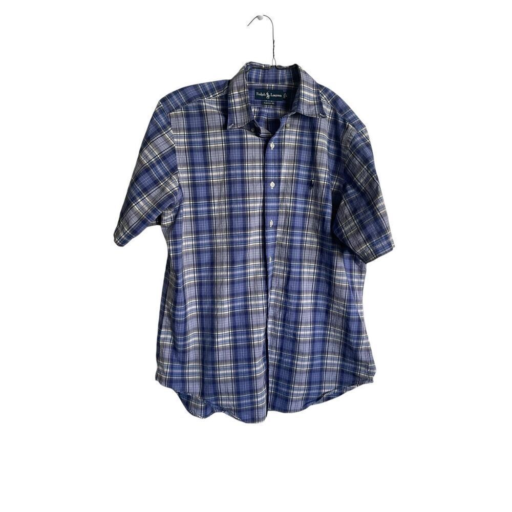 Ralph Lauren Mens Multicolor Cotton Classic Fit Short Sleeve Shirt Size Large